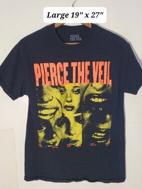 Pierce The Veil "I Can't Hear You" World Tour Large Black T-Shirt